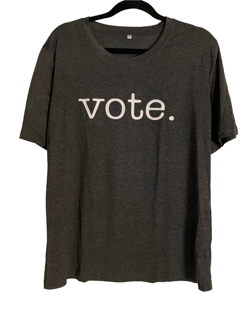 Women's 'Vote.' Short Sleeve Tee - Charcoal
